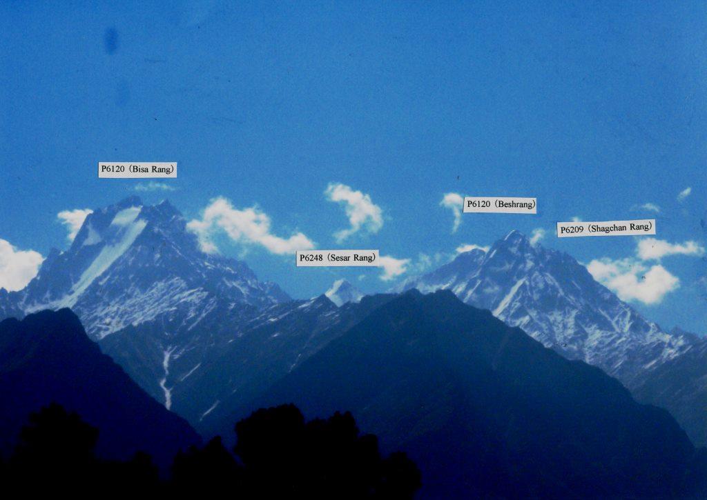 Tirung Gad 右岸の未踏峰群